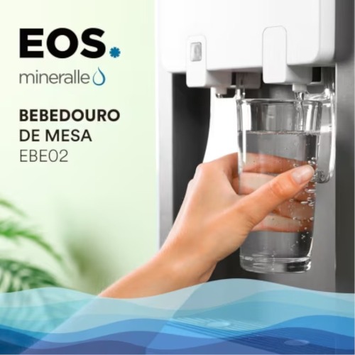 Bebedouro de mesa eletrônico Quente e Frio cinza Mineralle - EBE02QS 220V Bebedouro de mesa eletrônico Quente e Frio cinza Mineralle - EBE02QS 220V