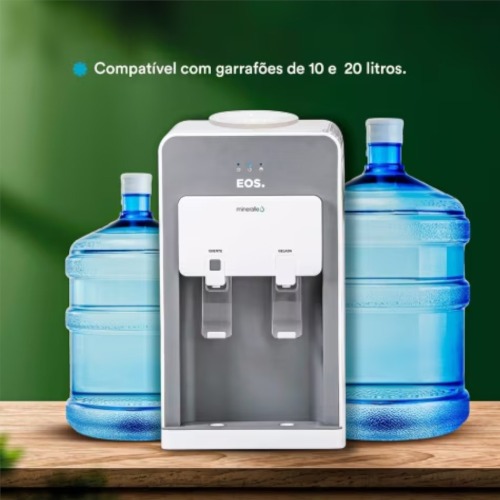 Bebedouro de mesa eletrônico Quente e Frio cinza Mineralle - EBE02QS 220V Bebedouro de mesa eletrônico Quente e Frio cinza Mineralle - EBE02QS 220V