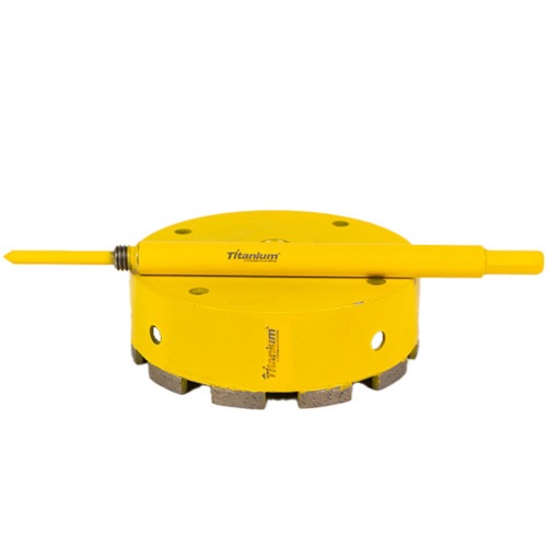 Serra copo diamantada 130 mm com haste encaixe 3/8 Serra copo diamantada 130 mm com haste encaixe 3/8