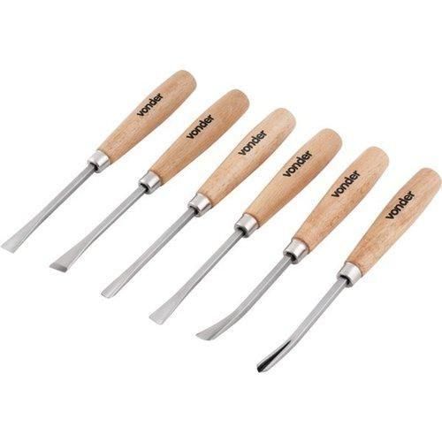 Jogo de formões para escultura com 6 peças Jogo de formões para escultura com 6 peças