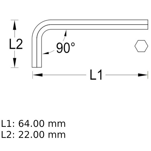 Chave allen 3 mm a�o cromo van�dio - 42