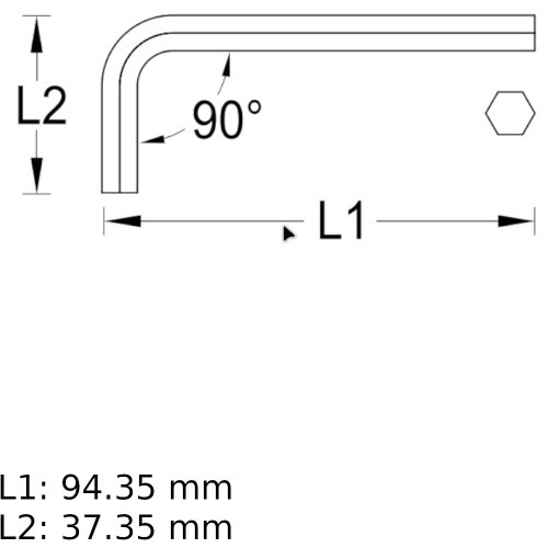 Chave allen 1/4 Chave allen 1/4