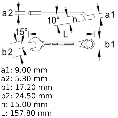 Chave combinada 7/16
