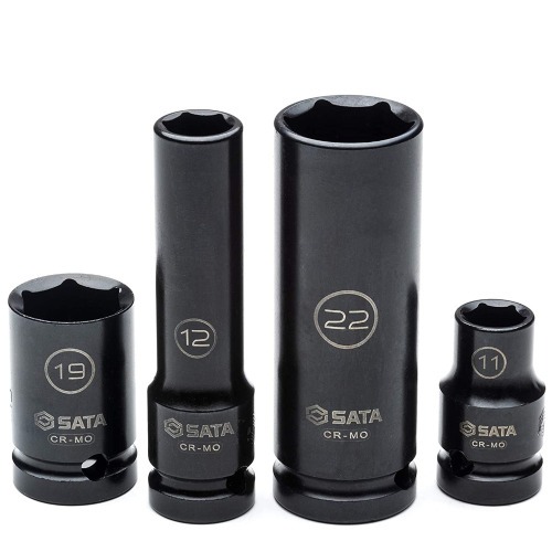 Jogo de soquete de impacto sextavado 10 a 24 mm encaixe 1/2