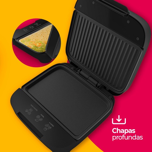 Sanduicheira Grill antiaderente 750W com boto liga/desliga Click - SAN400  110V