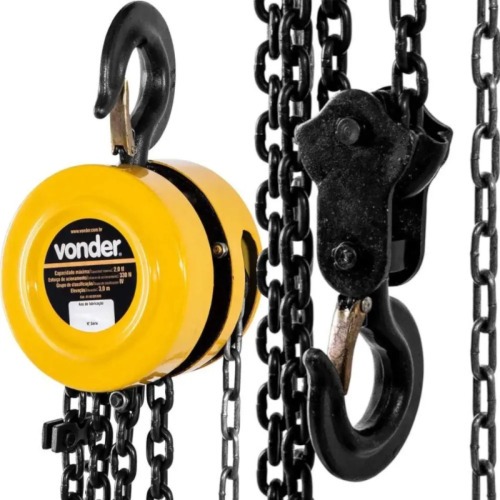 Talha manual capacidade de 2 tonelada com corrente de 5 metros