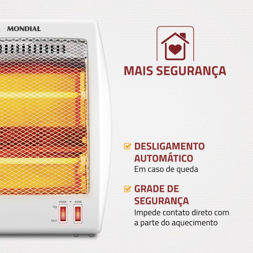 Aquecedor de ambientes 900W 2 em 1 quartzo Confort III - A-16  110V Aquecedor de ambientes 900W 2 em 1 quartzo Confort III - A-16  110V