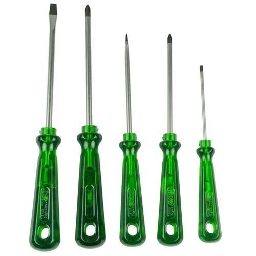 Jogo de chave de fenda e phillips com 05 peas ao cromo vandio