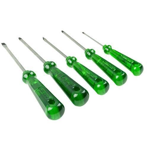 Jogo de chave de fenda e phillips com 05 peas ao cromo vandio