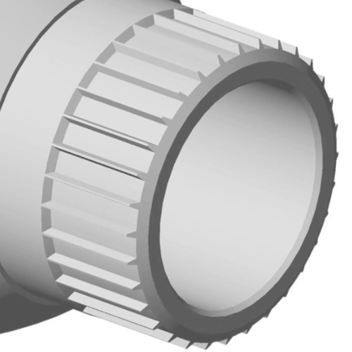 Chave vazada com encaixe de 32 dentes e di�metro de 16mm - 108014