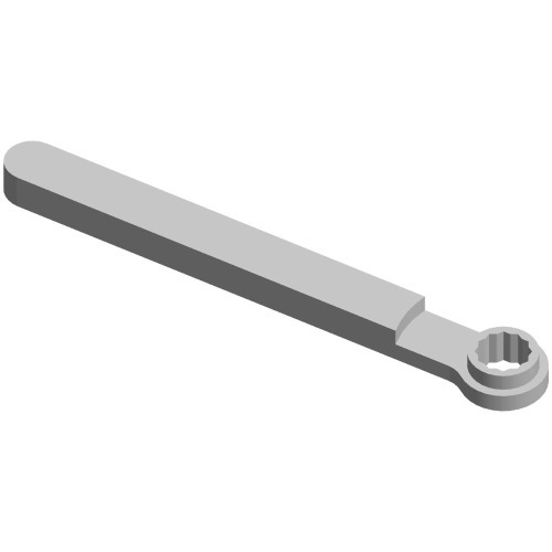 Chave estriada 12 mm com rebaixo - 111055