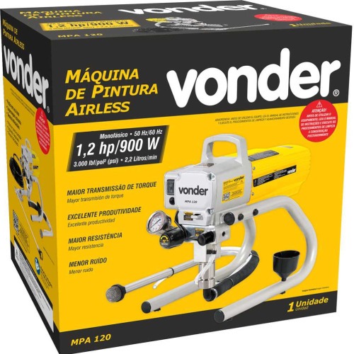 Máquina de pintura airless 900 watts 3.000 psi - MPA 120 220V Máquina de pintura airless 900 watts 3.000 psi - MPA 120 220V
