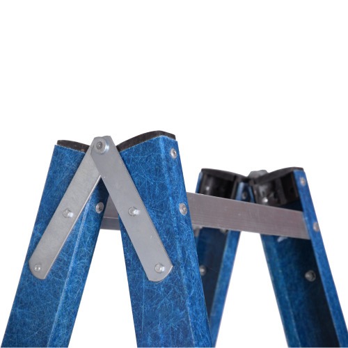 Escada tesoura dupla em fibra de vidro 4 degraus 1,2 m - Premium