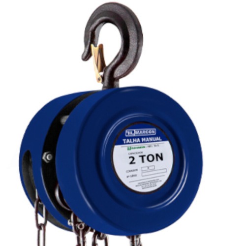 Talha manual com capacidade de 2000 kg e 3 metros de corrente - TA-5