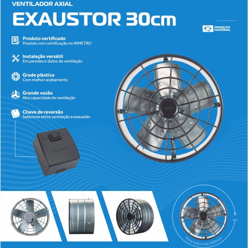 Exaustor axial 30 cm - Linha Comercial  220V