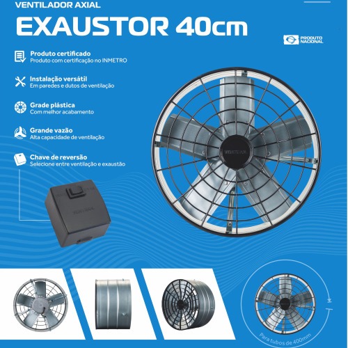 Exaustor axial 40 cm - Linha Comercial  220V
