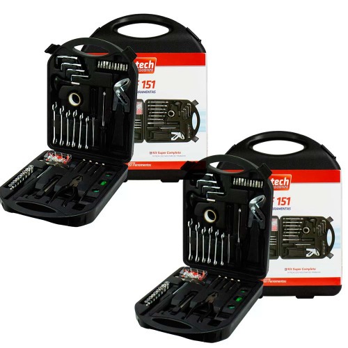 Kit com 2 jogos de ferramentas com 151 pe�as cada - MF151