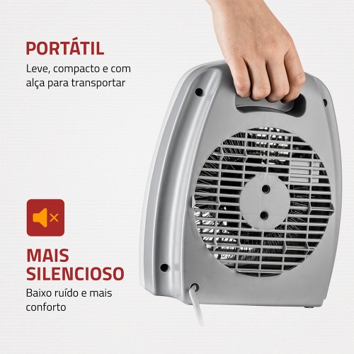 Aquecedor elétrico 1.500 watts 3 em 1 - A-08 110V Aquecedor elétrico 1.500 watts 3 em 1 - A-08 110V