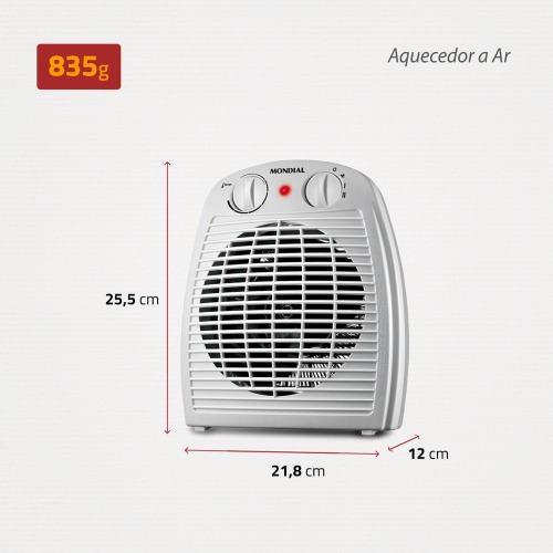Aquecedor elétrico 1.500 watts 3 em 1 - A-08 110V Aquecedor elétrico 1.500 watts 3 em 1 - A-08 110V