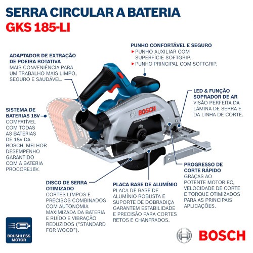 Serra circular a bateria 6.1/2 Serra circular a bateria 6.1/2