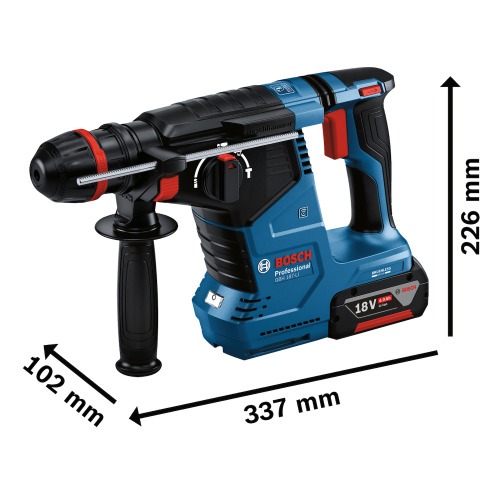 Martelete Perfurador e Rompedor a bateria 18V Brushless com 2 baterias - GBH 187-LI 110V/220V Martelete Perfurador e Rompedor a bateria 18V Brushless com 2 baterias - GBH 187-LI 110V/220V