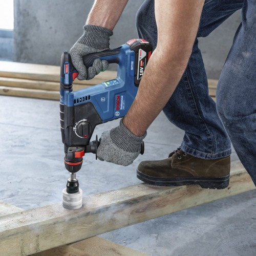 Martelo perfurador rompedor a bateria 18V 2,4 joules Brushless encaixe SDS PLUS Sem Bateria - GBH 187-LI