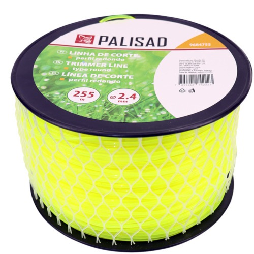 Fio de nylon redondo 2.4 mm x 255 metros para aparadores e roadeiras - 9684755