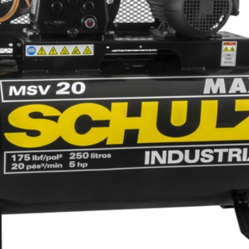 Compressor de ar 20 ps 250L 5 hp 175 libras Trifsico - Max MSV 20/250