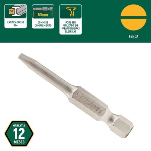 Jogo de bits fenda encaixe 1/4