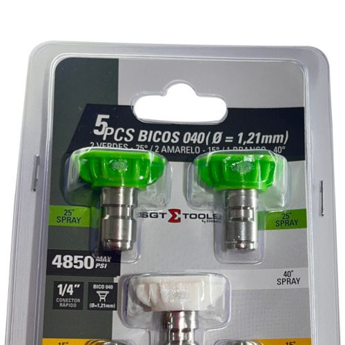 Jogo com 5 bicos 040 di�metro 1,21 mm