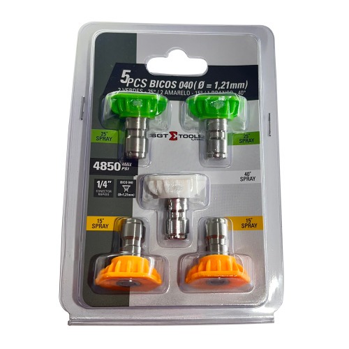 Jogo com 5 bicos 040 di�metro 1,21 mm