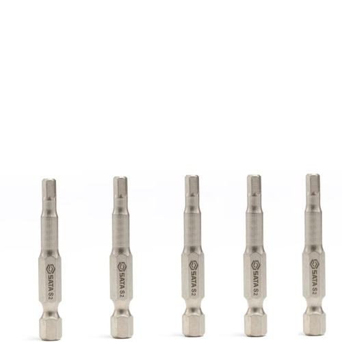 Jogo de bits hexagonal 3,0 x 50 mm encaixe 1/4