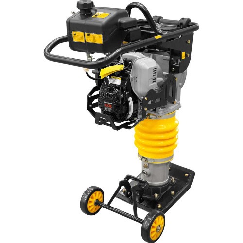 Compactador de solo tipo sapo a gasolina 330 x 285 mm 3,6 hp 4T com rodas