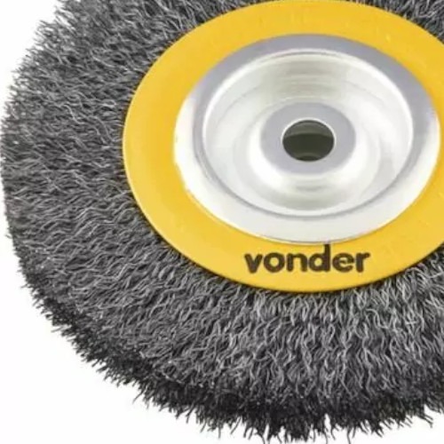 Escova de aço circular ondulada 6 x 1 x 1/2 Escova de aço circular ondulada 6 x 1 x 1/2