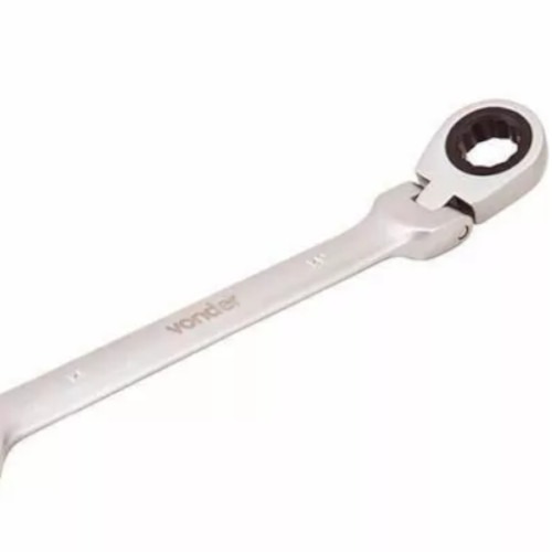 Chave combinada com catraca 19 mm a�o cromo van�dio
