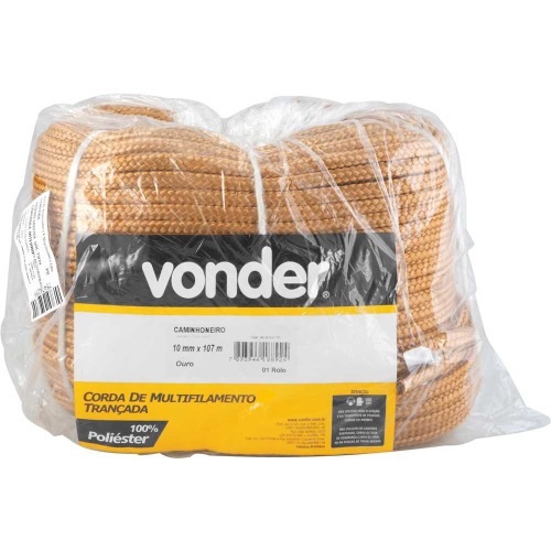 Corda caminhoneiro trançada 10 mm c/ rolo de 107 m Corda caminhoneiro trançada 10 mm c/ rolo de 107 m