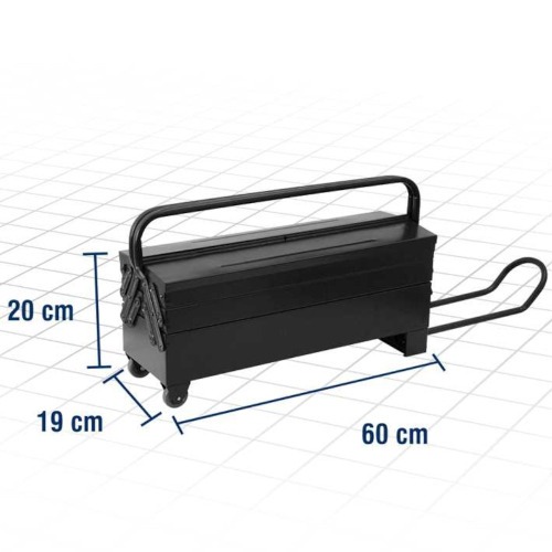 Caixa para ferramentas com roda 5 gavetas 60 x 19 x 20 cm Caixa para ferramentas com roda 5 gavetas 60 x 19 x 20 cm