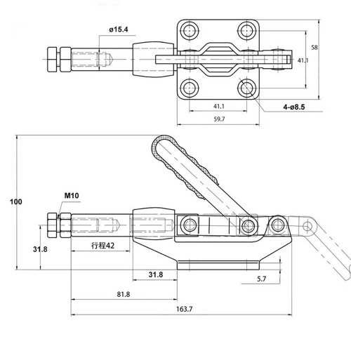Grampo de aperto rpido torpedo GTPV 385 