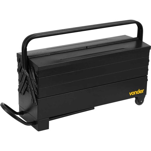 Caixa metlica para ferramentas com 7 gavetas 60,0 x 19,0 x 24,0 cm com roda