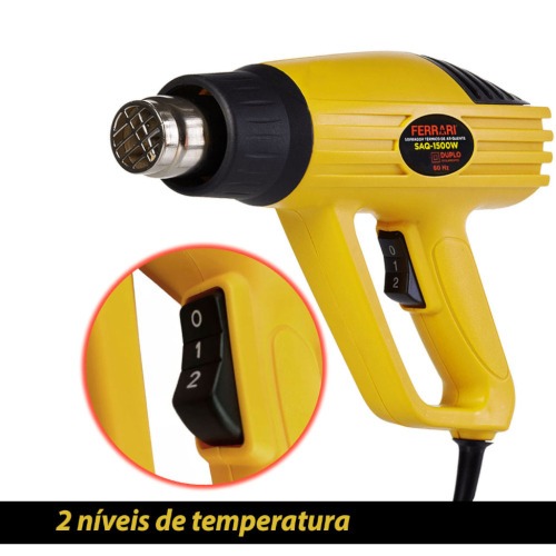 Soprador trmico 1500W 300 a 500 C 2 estgios - SAQ  220V