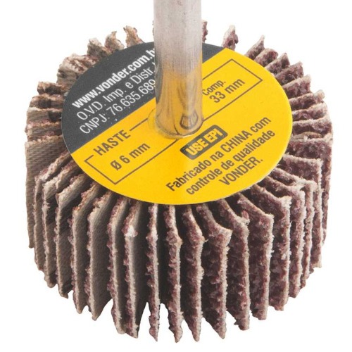 Roda de lixa 40 x 20 mm com haste gr�o 36 