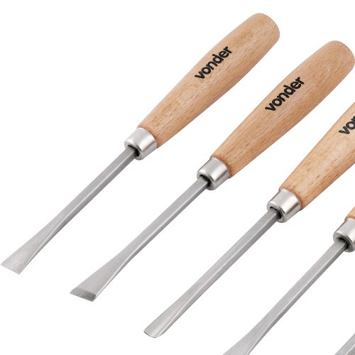 Jogo de formões para escultura com 6 peças Jogo de formões para escultura com 6 peças