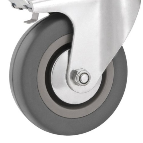 Rod�zio girat�rio de borracha e PVC com freio 3''