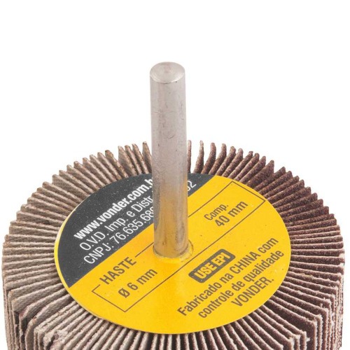 Roda de lixa 60 mm x 20 mm com haste gr�o 120