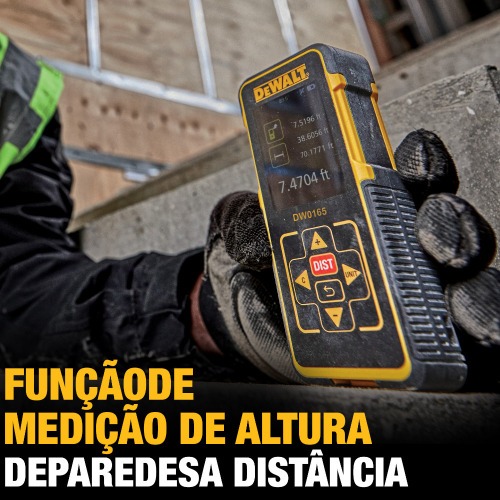 Trena a laser com leitura até 50 metros tela colorida - DW0165N Trena a laser com leitura até 50 metros tela colorida - DW0165N