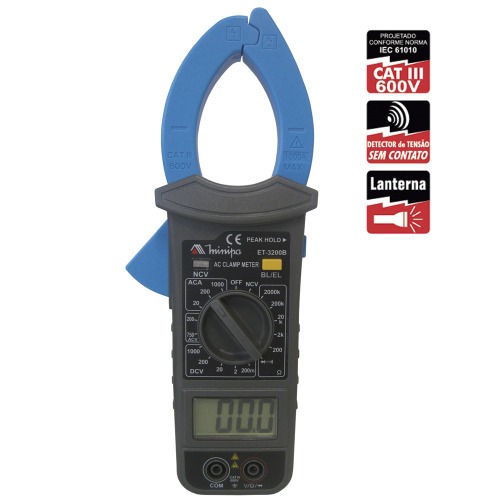 Alicate amperímetro digital - ET-3200B Alicate amperímetro digital - ET-3200B