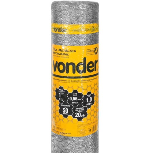 Tela metlica hexagonal para pinteiro malha 1