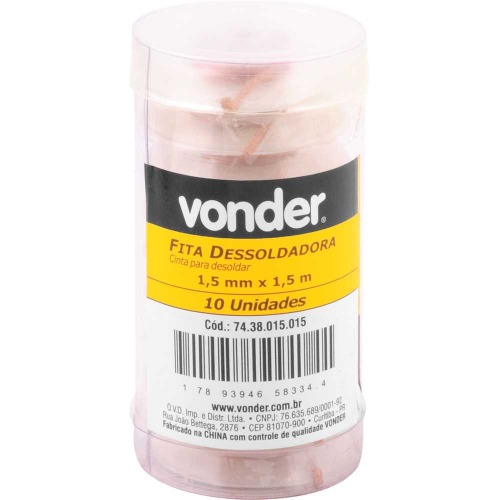 Fita/malha dessoldadora 1,5 mm x 1,5 m