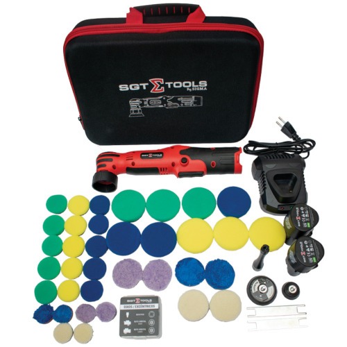 Politriz Roto Orbital nano hibrida bateria 12V com 2 baterias e kit de acessórios - SGT-8102 110V/220V Politriz Roto Orbital nano hibrida bateria 12V com 2 baterias e kit de acessórios - SGT-8102 110V/220V