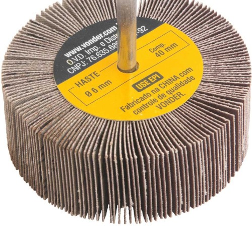 Roda de lixa 80 mm x 30 mm com haste gr�o 220 